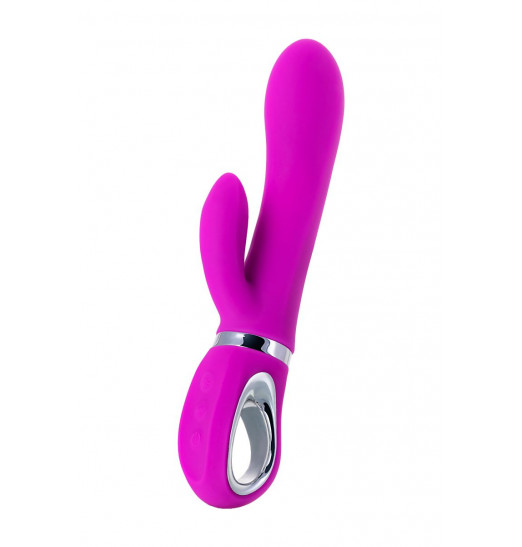 Лиловый вибратор с клиторальным стимулятором JOS JOLY - 19,6 см.