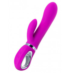 Лиловый вибратор с клиторальным стимулятором JOS JOLY - 19,6 см.