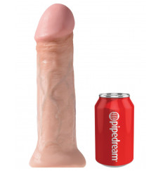 Фаллоимитатор-гигант телесного цвета на присоске 11  Cock - 28 см.