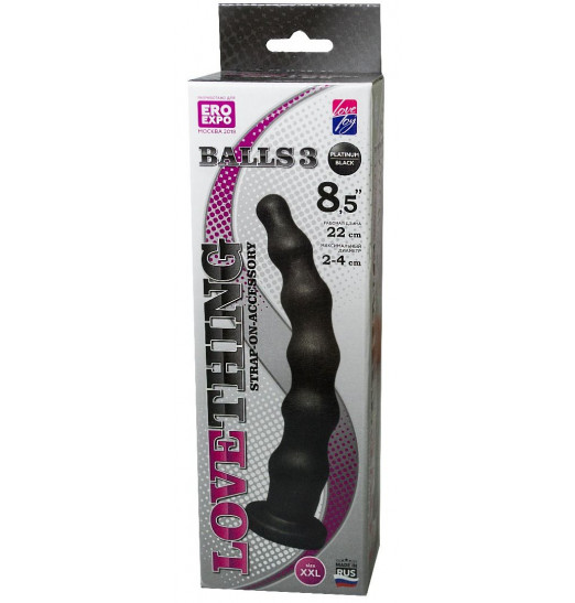 Чёрная насадка BALLS 3 - 22 см.