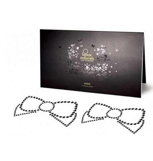 Черные пэстисы Mimi Bow в виде бантиков