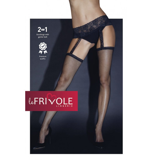 Чулки с ажурным поясом и пажами