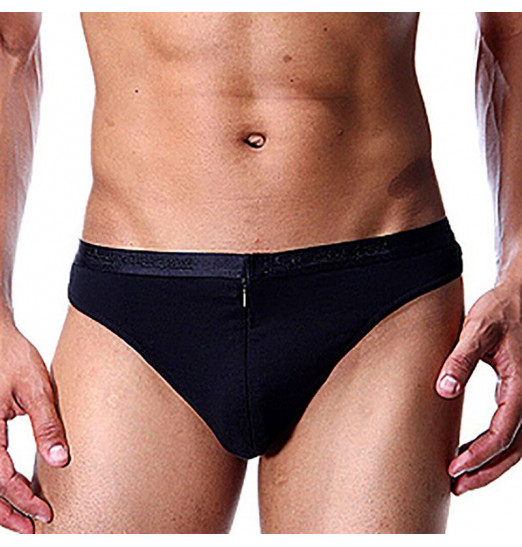 Мужские трусики-стринги с молнией
