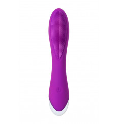 Фиолетовый вибратор с ресничками JOS DESI - 18,5 см.