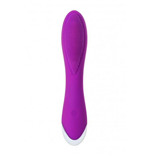 Фиолетовый вибратор с ресничками JOS DESI - 18,5 см.