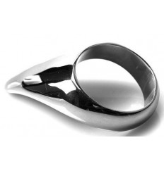 Серебристое эрекционное кольцо Teardrop Cockring