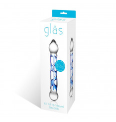 Текстурированный фаллоимитатор из стекла - 17 см.