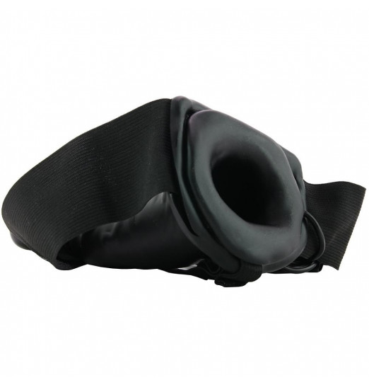 Чёрный полый страпон с вибрацией Unisex Vibrating Hollow Strap-On - 14 см. Чёрный полый страпон с вибрацией Unisex Vibrating Hollow Strap-On - 14 см.