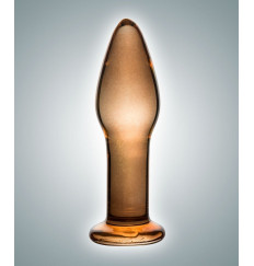 Оранжево-золотистая стеклянная пробка - 10,5 см.