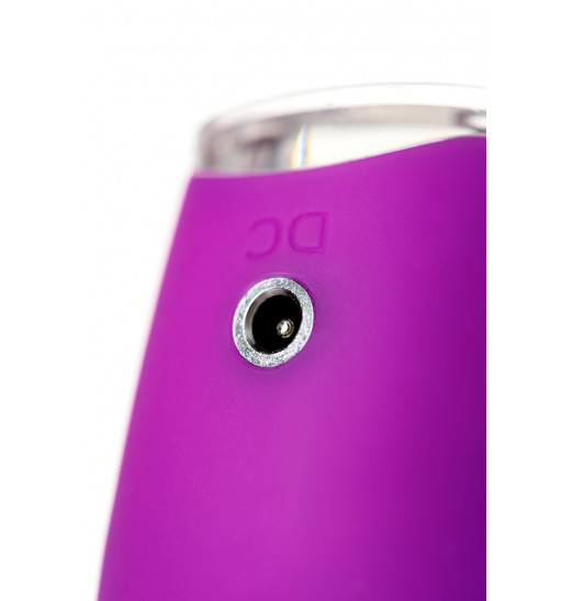 Фиолетовый клиторальный стимулятор с ресничками JOS ALICIA - 15,5 см.