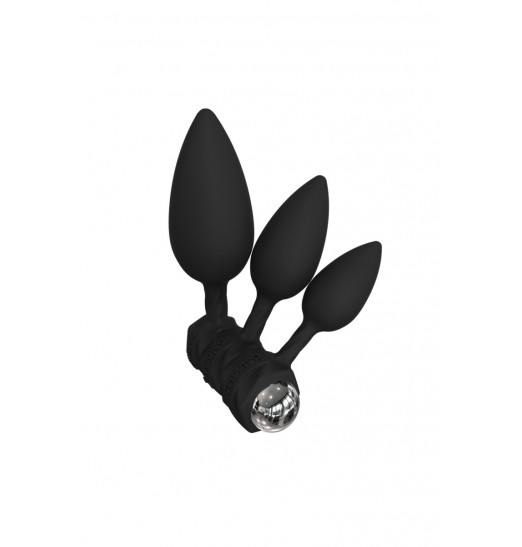 Набор из 3 анальных плагов и вибропули Bathmate Anal Training Plugs VIBE