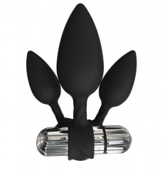 Набор из 3 анальных плагов и вибропули Bathmate Anal Training Plugs VIBE