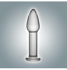 Прозрачная анальная втулка из стекла - 12 см.