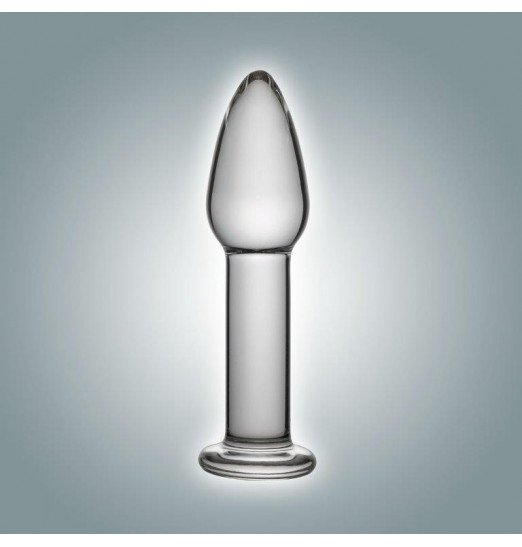 Прозрачная анальная втулка из стекла - 12 см.