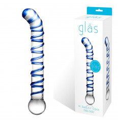 Изогнутый стеклянный фаллос G-Spot Glass Dildo - 17 см.