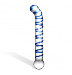 Изогнутый стеклянный фаллос G-Spot Glass Dildo - 17 см.