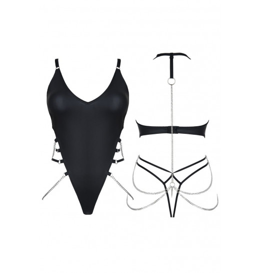 Эффектное боди Litai с украшением в виде цепочек Эффектное боди Litai с украшением в виде цепочек