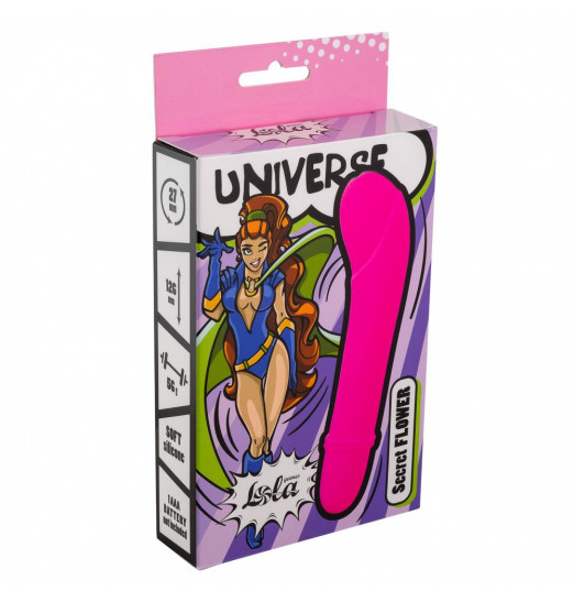 Розовый мини-вибратор Universe Secret Flower - 12,6 см.