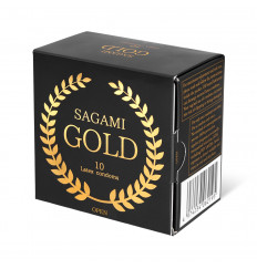 Золотистые презервативы Sagami Gold - 10 шт.