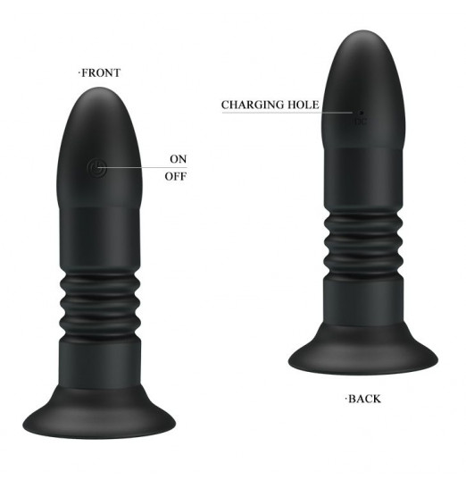 Черный анальный вибростимулятор Magic Jingers с пультом ДУ - 13,8 см.