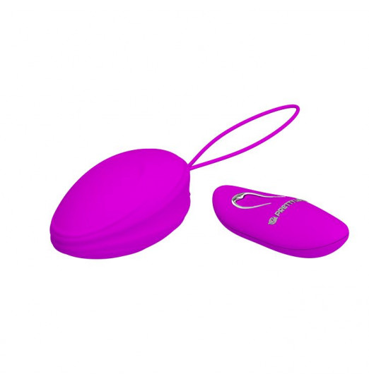 Лиловое виброяйцо Hyper EGG с пультом ДУ и силиконовой оболочкой