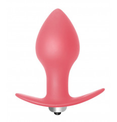 Розовая анальная вибропробка Bulb Anal Plug - 10 см.