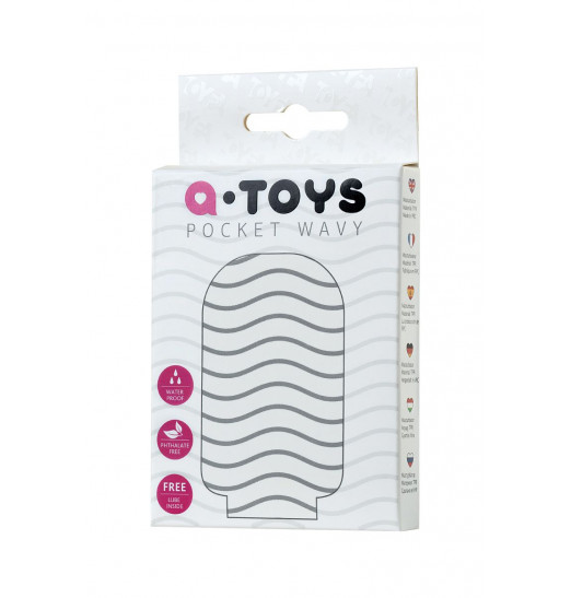 Белый мастурбатор A-Toys Pocket Wavy