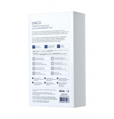 Синяя анальная вибровтулка OPlay Unico с пультом ДУ - 13,5 см.