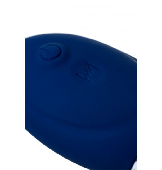 Синяя анальная вибровтулка OPlay Unico с пультом ДУ - 13,5 см.