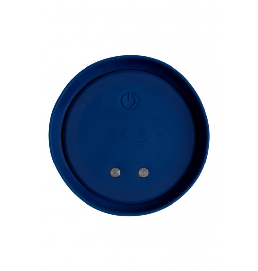 Синяя анальная вибровтулка OPlay Unico с пультом ДУ - 13,5 см.