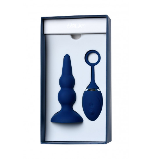 Синяя анальная вибровтулка OPlay Prime - 12 см.