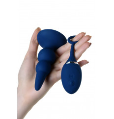 Синяя анальная вибровтулка OPlay Prime - 12 см.