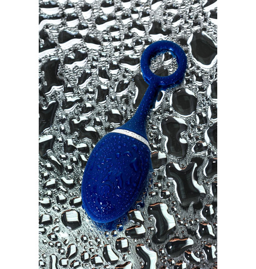 Синяя анальная вибровтулка OPlay Wave с пультом ДУ - 15,5 см.