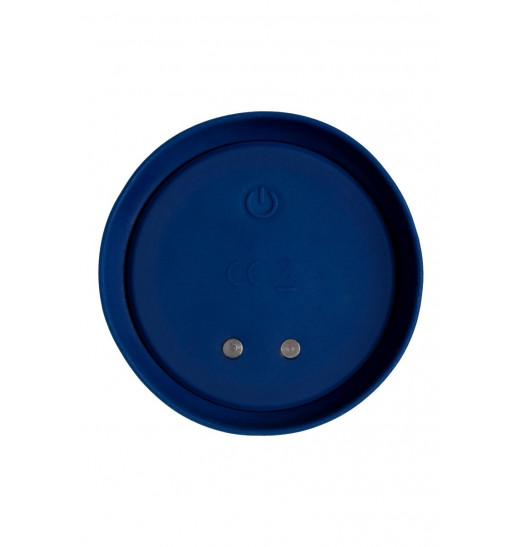 Синяя анальная вибровтулка OPlay Wave с пультом ДУ - 15,5 см.