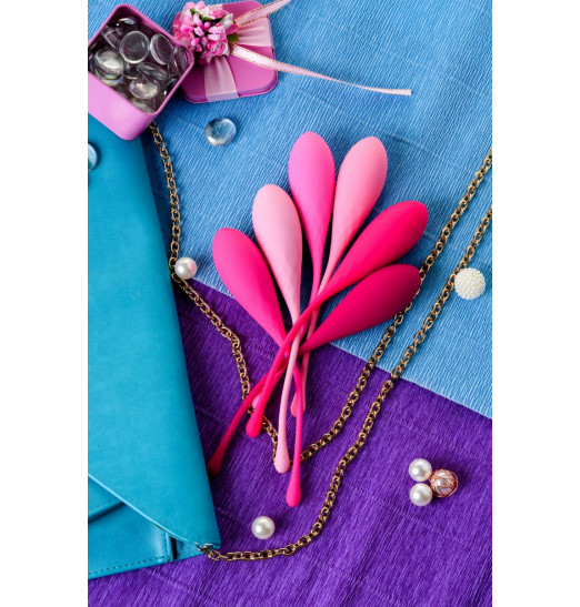 Набор из 6 розовых вагинальных шариков Eromantica K-ROSE