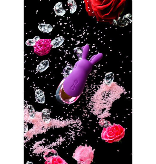 Фиолетовый стимулятор эрогенных зон Eromantica BUNNY - 12,5 см.