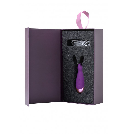 Фиолетовый стимулятор эрогенных зон Eromantica BUNNY - 12,5 см.