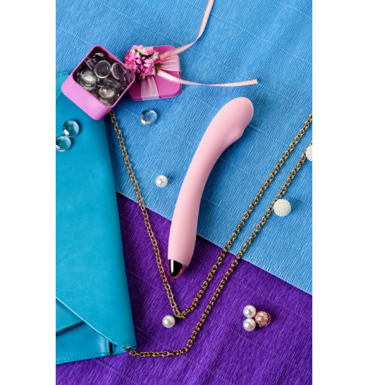 Розовый вибромассажер Eromantica Kristen - 22,5 см.