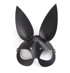 Чёрная кожаная маска с длинными ушками