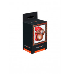 Серебристая анальная пробка для ношения с нежно-розовым кристаллом - 7 см.