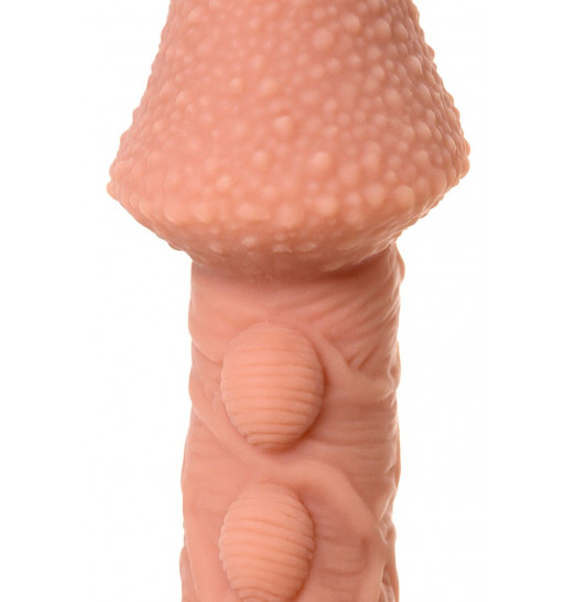 Насадка на фаллос с пузыриками, венками и ребристостью Extreme Sleeve 009 S-size - 12,7 см. Насадка на фаллос с пузыриками, венками и ребристостью Extreme Sleeve 009 S-size - 12,7 см.