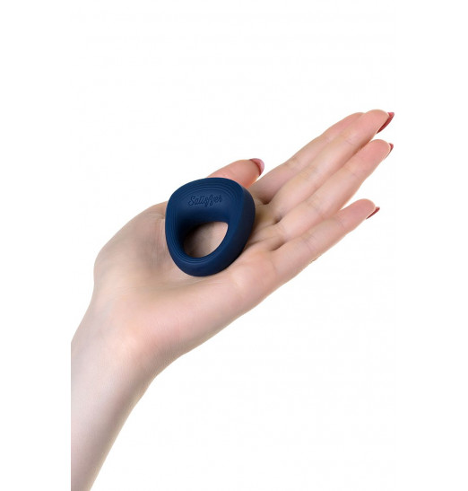 Синее эрекционное кольцо на пенис Satisfyer Power Ring