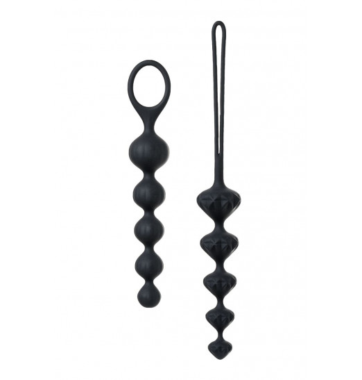 Набор из 2 чёрных анальных цепочек Satisfyer Love Beads Набор из 2 чёрных анальных цепочек Satisfyer Love Beads