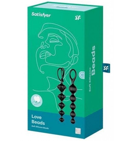 Набор из 2 чёрных анальных цепочек Satisfyer Love Beads Набор из 2 чёрных анальных цепочек Satisfyer Love Beads