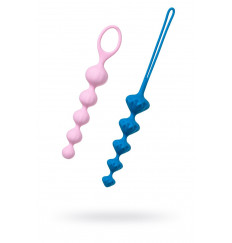Набор из 2 цветных анальных цепочек Satisfyer Love Beads