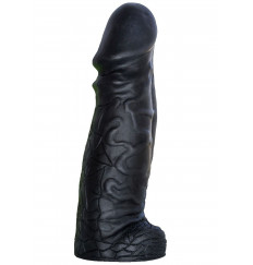 Чёрный фаллоимитатор-гигант DESPOT - 28 см.