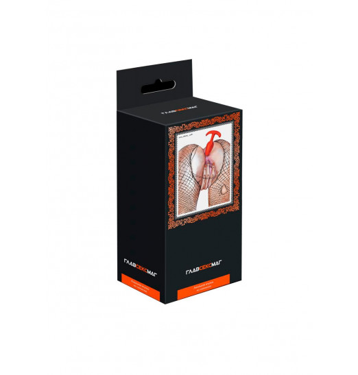 Оранжевая анальная пробка из силикона - 10 см.