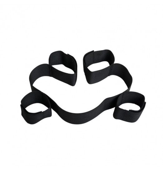 Черный фиксатор ног и запястий на липучках Черный фиксатор ног и запястий на липучках