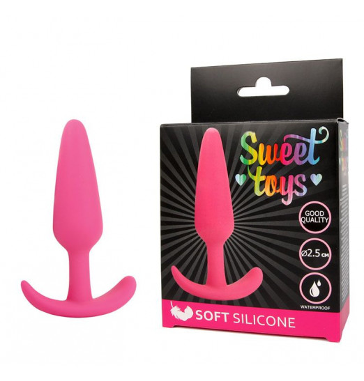 Розовая анальная втулка - 9,5 см.