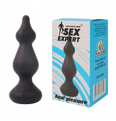 Фигурная анальная втулка Sex Expert - 10 см.